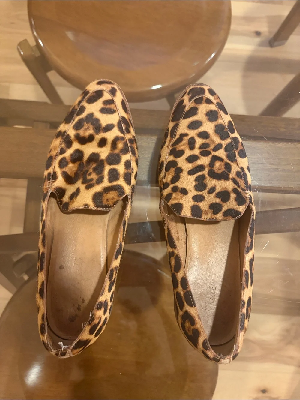 Madewell Leopard-Print Loafers in Tan and Black